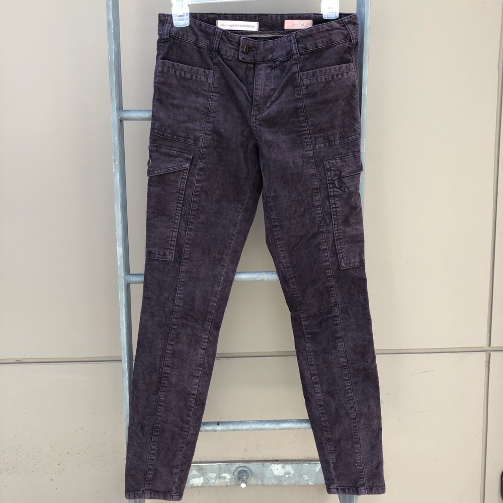 Pilcro Anthropologie corduroy cords purple 26